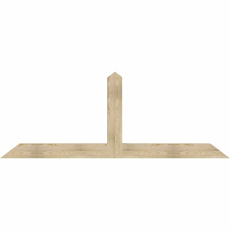 Ekena Millwork Portland Rough Sawn Timber Gable Bracket, Douglas Fir, 96"W x 36"H x 6"D x 6"F, 9/12 Pitch GBW096X36X0606POR00RDF